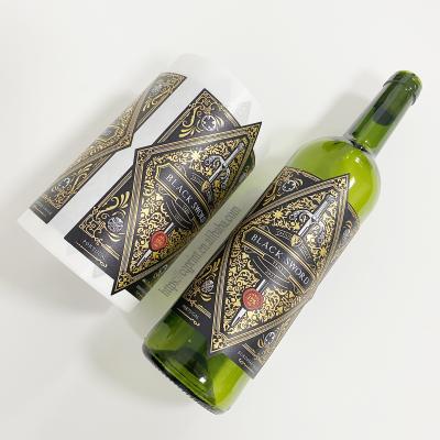 China Beautify Product Packaging Series Wholesale High End Portuguese Red Wine Label Printing for sale