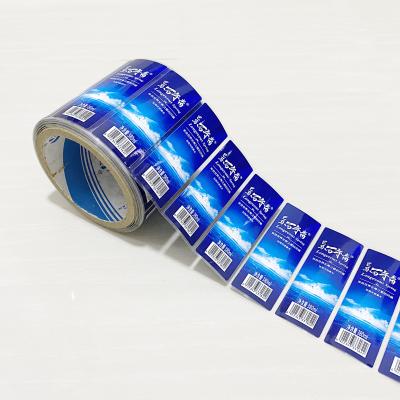 China Waterproof Custom Double Sided Printing Adhesive Packaging Label For Water Bottle for sale