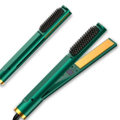 China Professional Aluminum Alloy Hair Straightener Comb 3 in 1 Nano Flat Iron Hair Straightener Comb Wholesale for sale