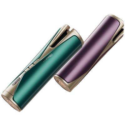 China Aluminum Alloy USB Charging Spinning Cordless Hair Curler Automated Electronic Hair Curler for sale