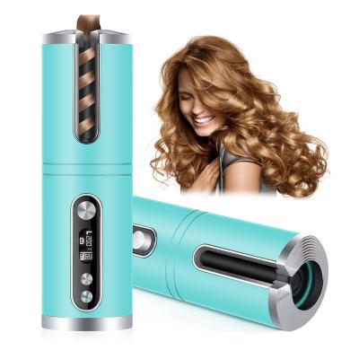 China Professional Ceramic Hair Curler Wireless Automatic Air Curler N Wireless Rotating Curl Ceramic Rotating Hair Curler with LCD Digital Display for sale