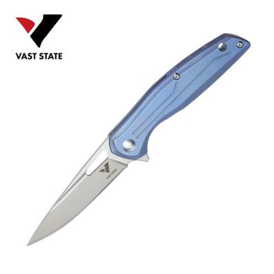 China Non-variable Tactical Pocket Knife With Spear Point Blade Handle Titanium Folding Knife for sale