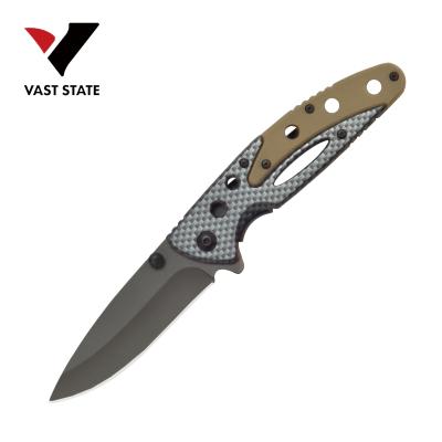 China Hot Selling Non-variable Blade Washed Group of Ten Handle Outdoor Camping Tactical Survival Folding Knife for sale