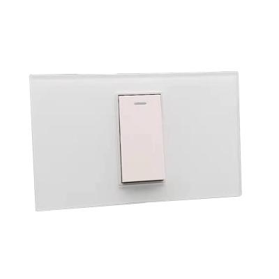 China Hotel KAISI 118 USA Standard 1/3 Wall Switches And Outlets Electrical Glass Panel America for sale