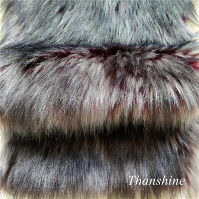 China High Quality Colorful Jacquard Pile Pile Faux Lamb Mongolian Fur Fabric Flame Retardant Long For Women Coat Jacket for sale