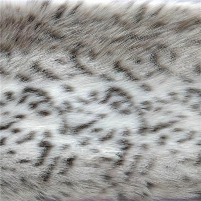 China Leopard Jacquard Imitation Fur Fabric Faux Animal Fur For Coat Blankets for sale