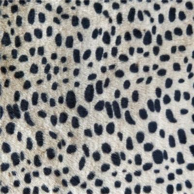 China Leopard Print Imitation Animal Fur Fabric Faux Fur For Coat Blankets for sale