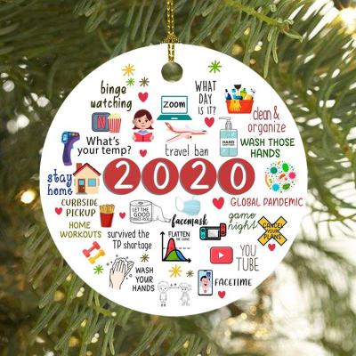 China 2020 PVC Personalized Hanging Tree Decoration Handmade Christmas Ornaments For Christmas Gift for sale