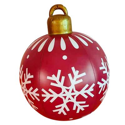 China Oversized Outdoor Festival Decoration Merry Christmas Biggest Home Inflatable Ball Christmas Ornaments PVC Ball for sale