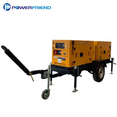 China 10kw 2 Cylinder Power Portable Silent Trailer Mobile Diesel Generator Price Two Sets PD13ST for sale