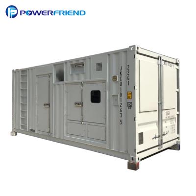 China power plant 1000kw 1250kva 20ft container type diesel generator with KTA50G3 PF-CC1375S for sale