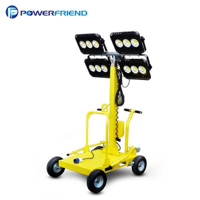 China ROAD 9m Lifting Mobile Light Generator Ring Tower / Ball Hitch LED With Wheels for sale