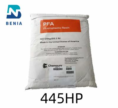 China Dupont PFA 445HP Perfluoroalkoxy PFA Fluorplastische Harzpellets für Rohrverkleidungen zu verkaufen