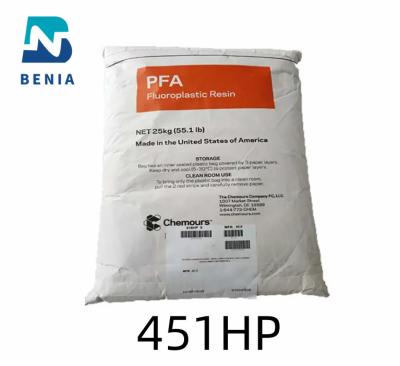 China Dupont PFA 451HP PFA Perfluoroalkoxy PFA Plastic Material voor buisvoeringen Te koop