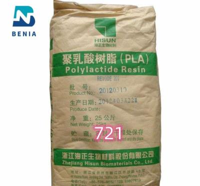 Cina Hisun PLA Resin REVODE 721 Polylactic Acid Biobased PLA Pellets for Biodegradable Compostable in vendita