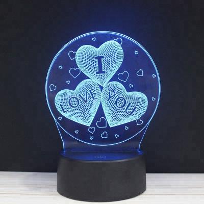 China Room Touch Sensor Led Light Multi-Colors Changing 3D Illusion Lamp For Room Lighting Use for sale