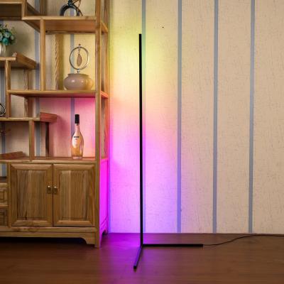 China Lighting Works Nordic Modern Style Sunset RGB Corner Floor Lamp For Living Room Decoration for sale