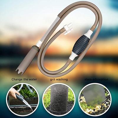 China Plastic Aquarium Cleaner, Vacuum Siphon Pump Water Drain Switch Gravel Cleaners Water Filter Siphon Hose With Siphon Pump And C-Flow for sale