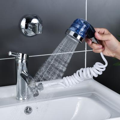 China Anion Modern Pressurized Water Saving Nozzle Hand Held Short Shower Shampoo Bed Beauty Salon Hairdresser for sale