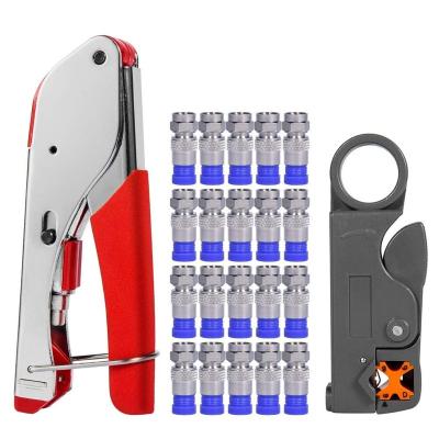 China Multifuction Rg6 Rg59 Connector Waterproof Connectors Crimp Tool for sale