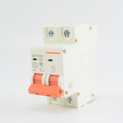 China Industrial High Quality Solar PV DC Mcb 6ka Up To 63a 2p Dc250V Mini Circuit Breaker for sale