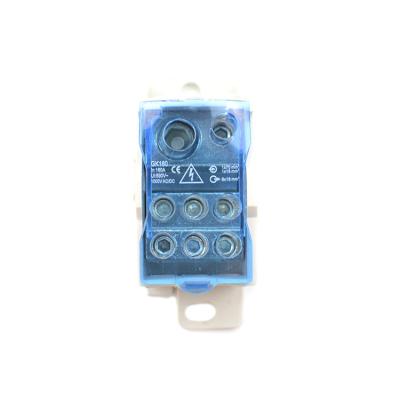 China UKK Series 29*77*46mm High Din Rail Mount Terminal Block Quilty 200A Brass Neutral Terminal Block for sale