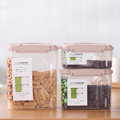 China Eco-friendly Airtight Clear Plastic Fresh Preservation Kitchen Food Storage Boxes Tank 3pcs Storage Container Set for sale