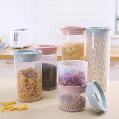 China High Quality Freshness Storage Kitchen Plastic Pantry Canister With Lid Stackable Dry Food Storage Container for sale