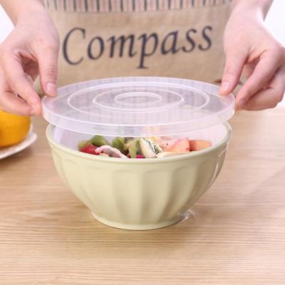 China Freshness Preservation Hot Sale Size Kitchen Food Container Plastic Salad Bowl Large Large Capacity Mixing Serving Bowl for sale