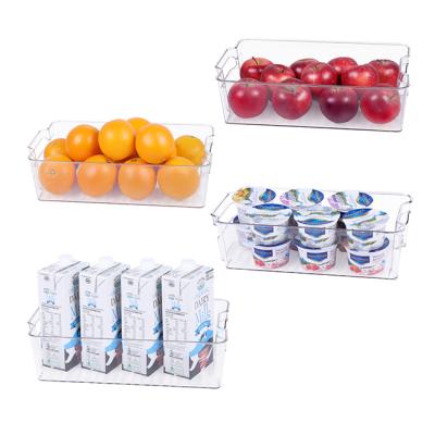 China High Quality Eco-friendly Food Storage Bins Container Freshness Keeping Refrigerator Storage Clear Plastic Organizer for sale