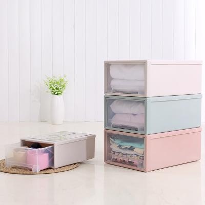 China Home Large Cabinet Storage Box Drawer Viable Hot Selling Plastic Trash Can For Clothes Wardrobe for sale