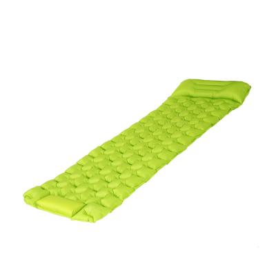 China Durable Insulation Sponge Pump Camping Mat Foam Mattress PVC Sleep Pad With Built In Pump for sale