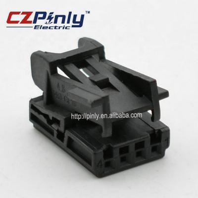 China 4 Position Automotive 2.5mm TE Female Car Connector Black 1-1670988-1 for sale