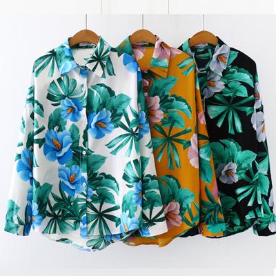 China Anti-wrinkle Casual Women Free Size Print Shirt, Summer Tops Fashionable Custom Print Shirt for sale