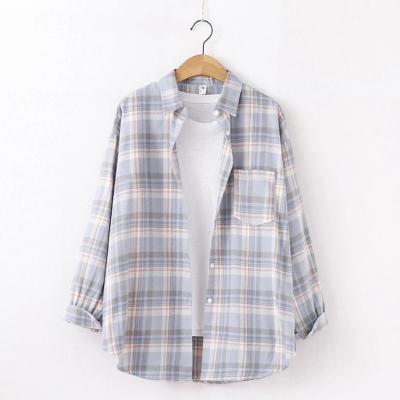 China Vintage Female Cotton Blouses Tops Anti-pilling Cute Shirt Women, Wholesale Casual Long Sleeve Women Shirts for sale