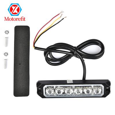 China Motorefit 6 LED Flash Light Strobe Flash Light 16 Modes Waterproof Warning Car Interior Accessories Strobe Light IP67 High Side Flashing Light IP67 for sale