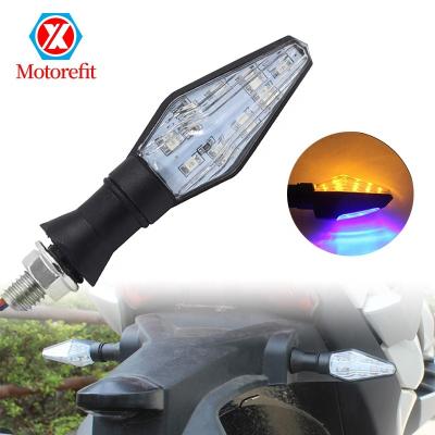 China Universal ABS Refurbishment Clear Amber and Blue Color 12V LED Motorcycle Plastic Turn Signal Light Indicator Blinker Flash Lamp for sale