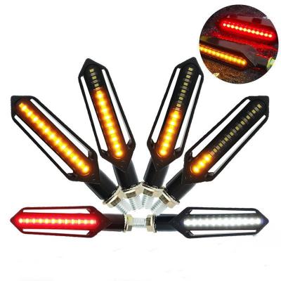 China ABS Shell LED Water Flow Light Lamp Double-color Turn Signal Light For Motorcycle Motorbike Parts for sale