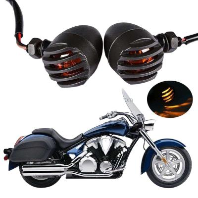 China 1 Aluminum Pair Bullet Of Motorcycle Turn Signal Light Bulb Indicator Lights To Form Heavy Duty Turn Signal Lights for sale