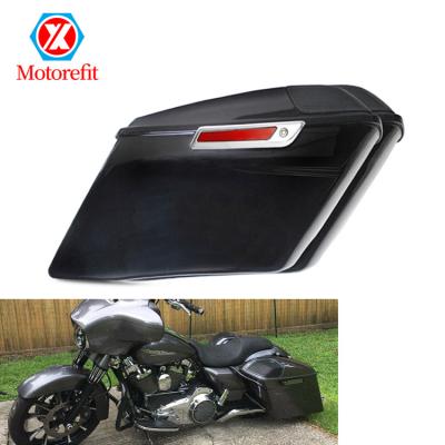 China Curve CVO Stretched & Fitted Speaker Grill Motorcycle Saddlebag Lids Cutouts Grills Covers For Harley Touring Electra Street Glide 2014-2021 Touring Kings Road Glide CVO for sale