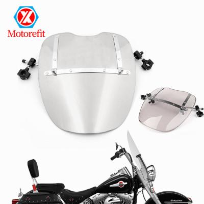 China Universal ABS Windshield Motorcycle Windshield Parts Accessories For Harley Suzuki Yamaha Kawasaki Cruiser Motorcycle for sale