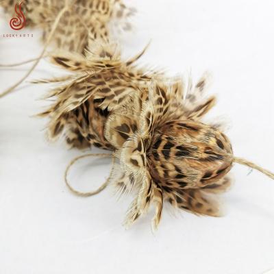 China 2019 Wholesale Decoration Nature Brown Hen And Rooster Feather Ball Boa For Christmas Party And Room Hanging Decoration for sale