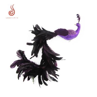 China Other 62CM Beautiful High Quality Rooster Feather Peacock For Party Home Decoration for sale