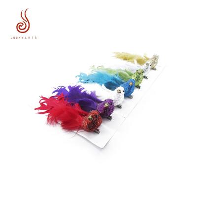 China Other Beautiful 7 Color Artificial Feather Bird For Carnival Christmas Wedding Decoration for sale