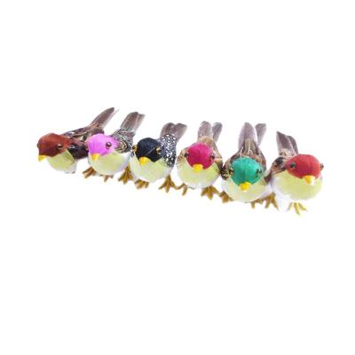 China High Quality Colorful Artificial Decoration Feather Bird For Christmas Decoration for sale