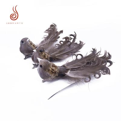 China Other manufacturer Wholesale dyed artificial feather bird for home decoration for sale