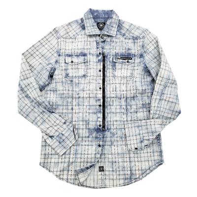 China Regular Best Quality Sell Latest Mens Woven European Cotton Spring Autumn Shirt Stylish Jacket for sale