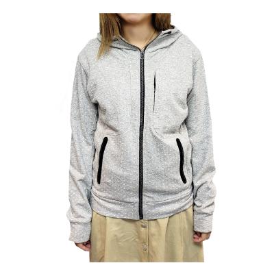 China fashionable & Best Autumn Knitted Hooded Sweater 60% Cotton 40% Polyester Stylish Advanced Regular Zippers Down Jackets For Women for sale