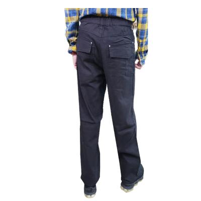 China Custom Made Flat 55% Cotton 55% Woven Plain Casual Mid Waist Men's Casual Pants 45% Flat With 6 Pockets for sale