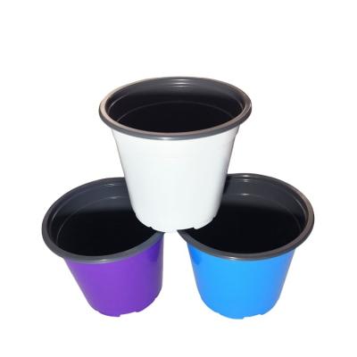 China Skyblue Plastic Garden Nursery Modern Double Hydroponic Black Purple White Color Grow Seedling Pots For Farm Garden for sale